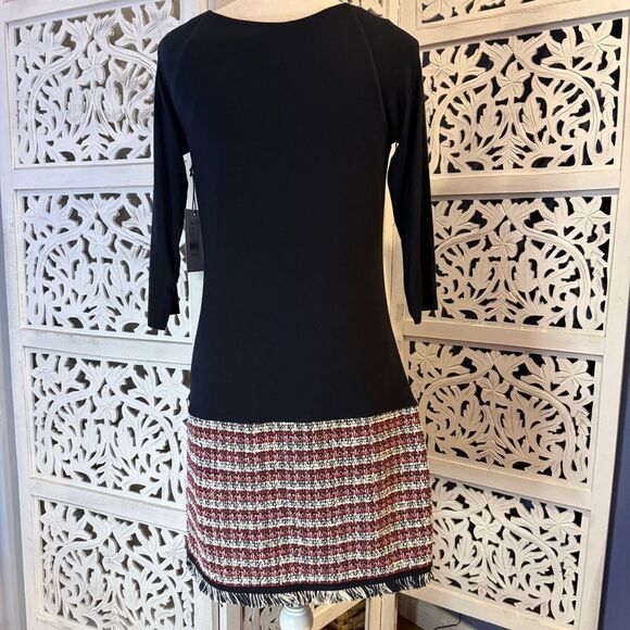 NWT Bailey 44 Black and Red Tweed Dress Sz M - Picture 2 of 9